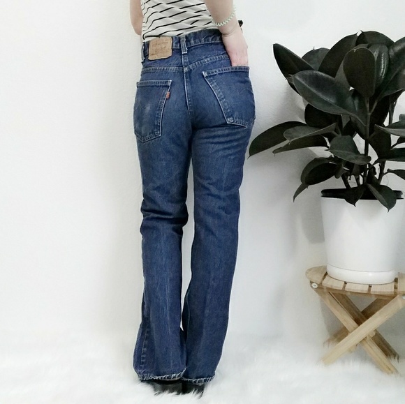 Levi's Denim - Rare Orange Tab Vintage High Rise Flare Leg Levi's